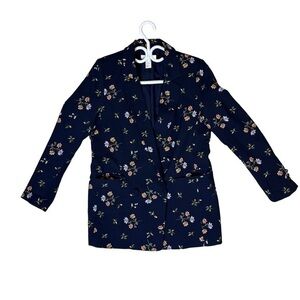 ⭐️ H&M Elegant Navy Floral Blazer- size 10